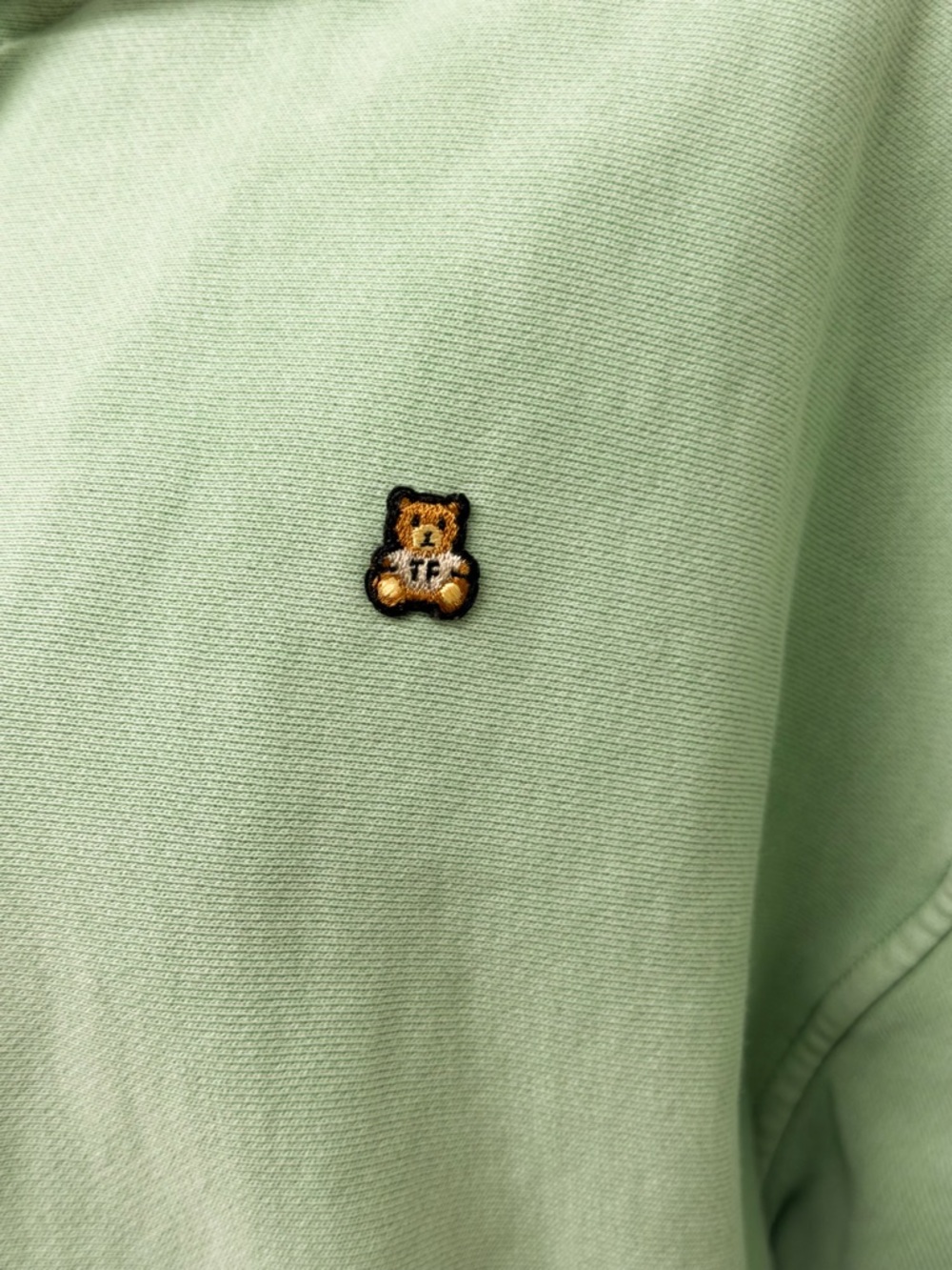 Teddy Fresh Women's Classic Zip Hoodie Mint Green Size Large - Picture 4 of 16